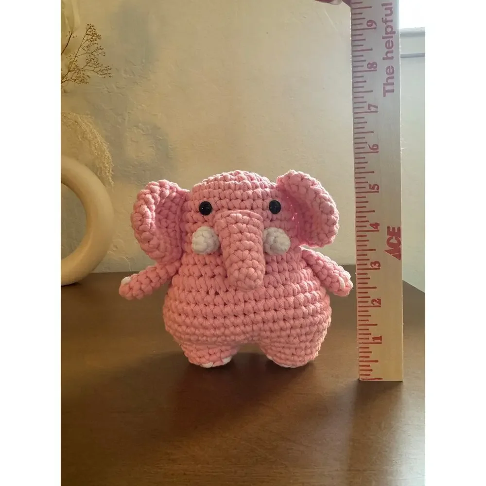 *Pre-Made Plushie* Woobles Lulu the Pink Elephant Large Collectible Animal Plush